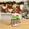 2pcs Wood Desktop Centerpieces Cartoon Christmas Signs Crafts Christmas Tree Ornaments Set  Home