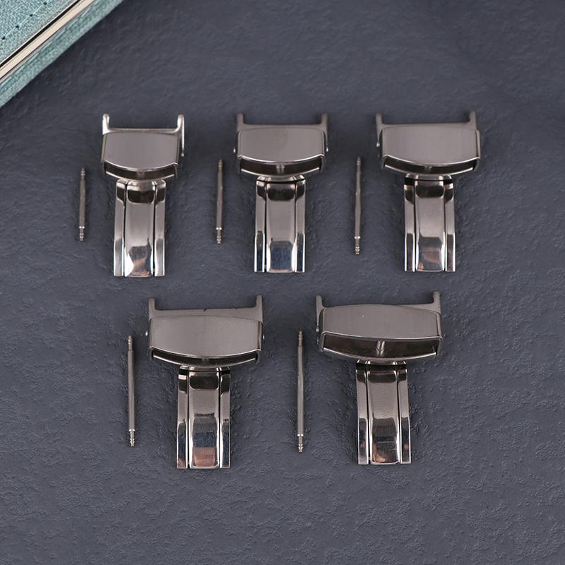 Cataramă de ceas cu fluture din oțel inoxidabil, 14 mm, 16 mm, 18 mm, 20 mm, 22 mm, catarame pliabile cu buton, pentru curea de ceas