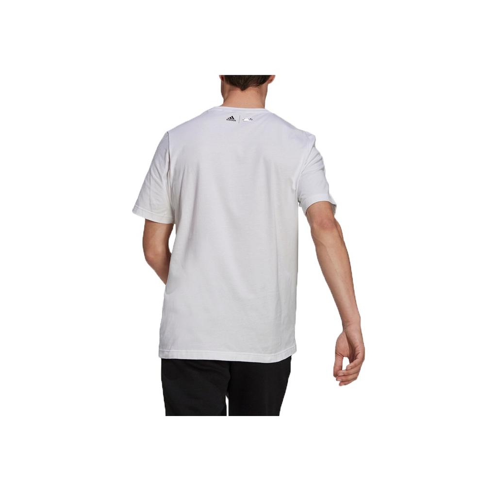 Adidas Star Wars Theme Print Sports Short Sleeve T-Shirt Men Tops White GS6223