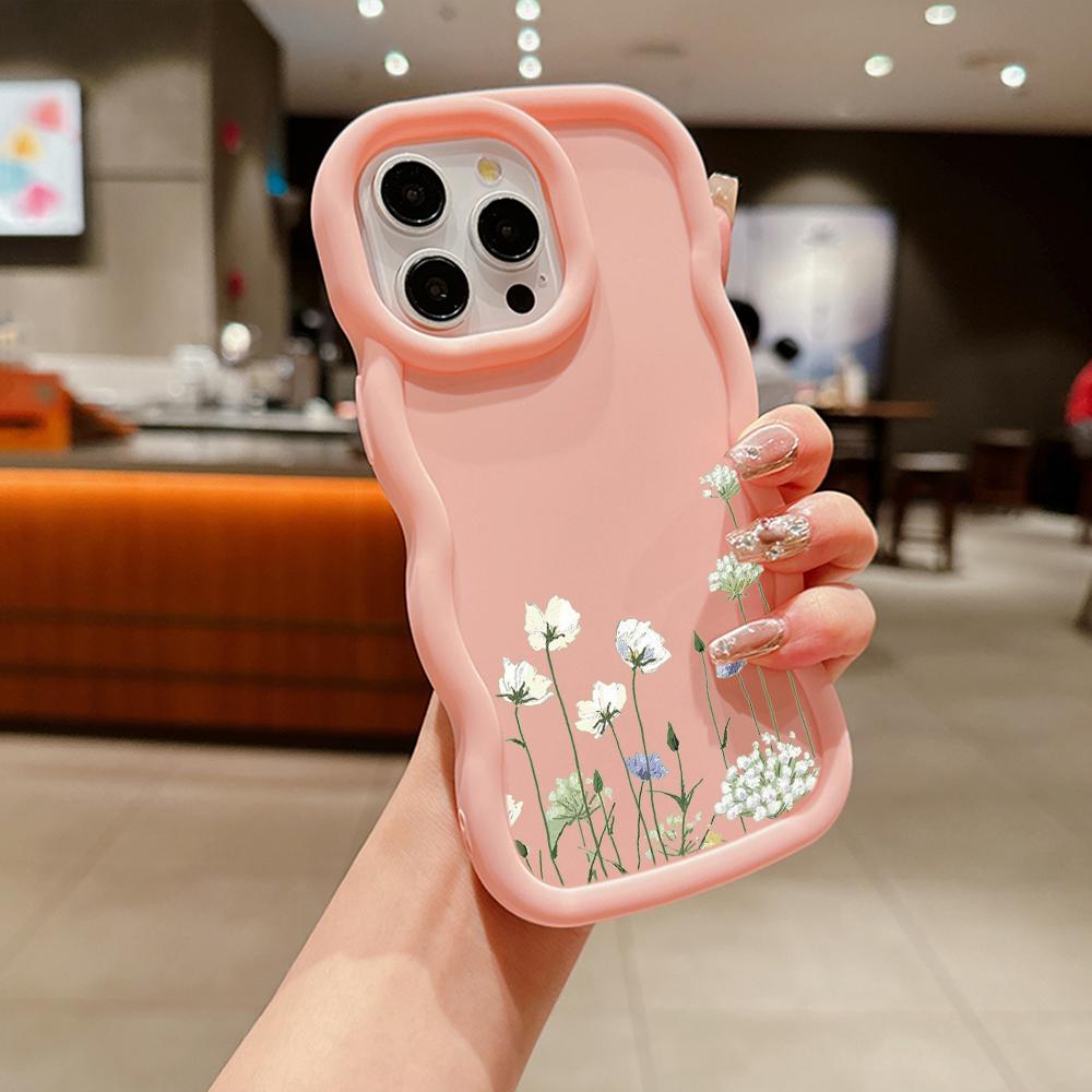 Чехлы для телефонов N93 Peony Macaron с волнистыми краями для iPhone 15 14 12 Pro — фото 13