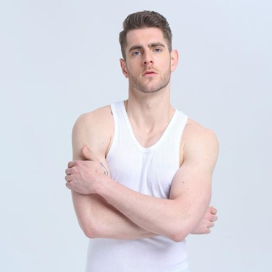 Sportsvest for menn Hurtigtørkende Høy elastisitet Rundhals Slim Fit Ermeløs Daglig slitasje Myk trening Menn Tanktop Herreklær