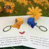 Blue Dinosaur Pendant Keychain Pendant, 3D Printed Mini Unique Gift Knitted Texture Design Keyring for Keys Backpacks Gifts Backpack Charm