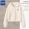 Sports Cardigan Jacket Women's New Spring and Autumn Hooded Casual Sweatshirt Short Loose Top