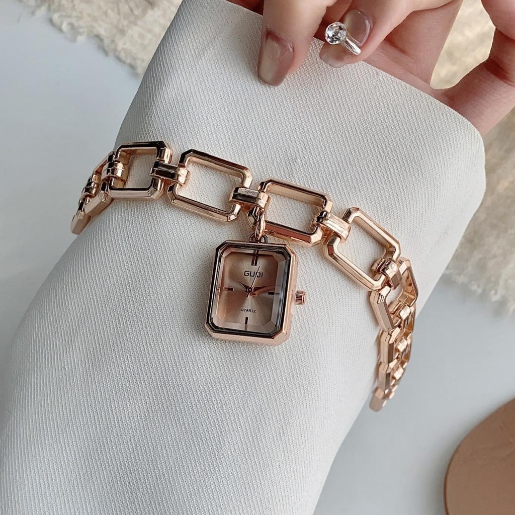 Xiaoxiangfeng Pendant Watch Women's Square Pendant Bracelet Watch Niche Design Square High-end Temperament Watch
