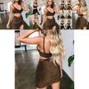 Premium Quality 2 Piece Women Bodycon Two Piece Crop Top And Skirt Set For Stylish Parties