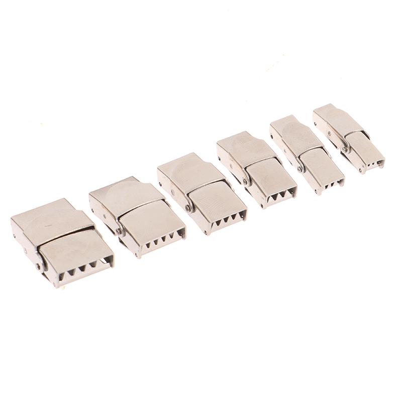 10pcs Steel Crimp Jaw Hook Watch Band Clasps DIY Jewelry Connect Lace Buckle