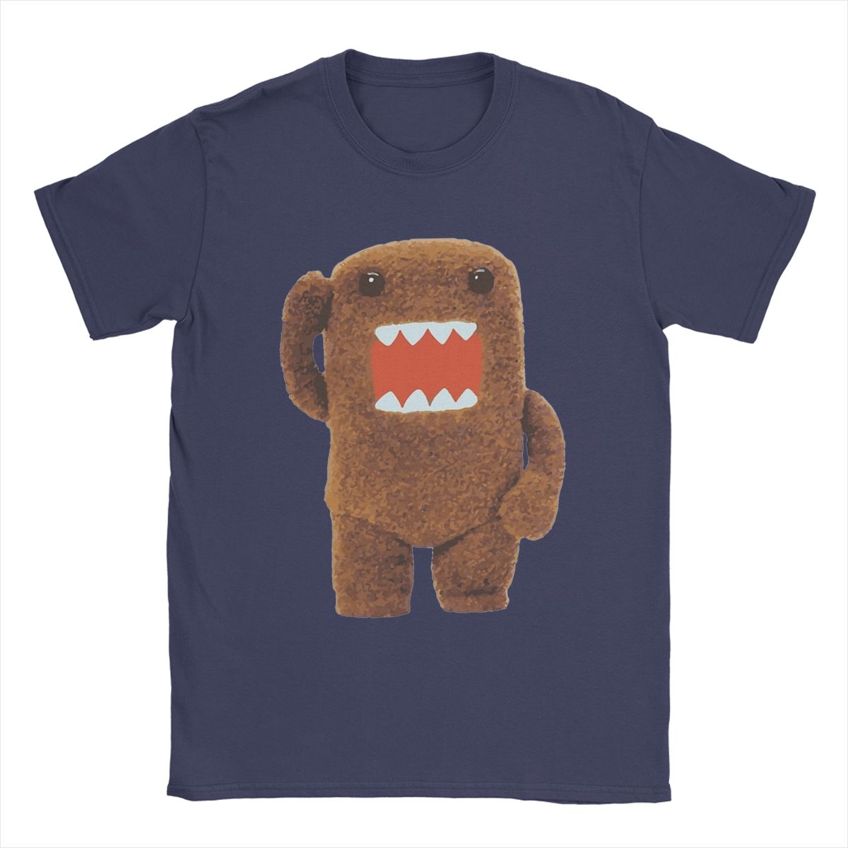 

Чоловічі футболки Cute Fuzzy Domo Kun Чудові футболки з короткими рукавами та круглим вирізом, 100% бавовна, унікальний одяг 4XL