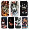 M-Mike T-Tyson Boxer Samsung Galaxy S24 S23 Ultra S22 S21 Plus S20 Schwarze Weiche Silikon Schutzhülle