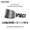VECTOR Wanketu Magnetic Ski Goggles, Anti-fog, Myopia-Friendly, Helmet-Compatible for Men & Women