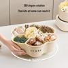 Rotatable 7-Compartment Kitchen Prep & Hot Pot Platter
