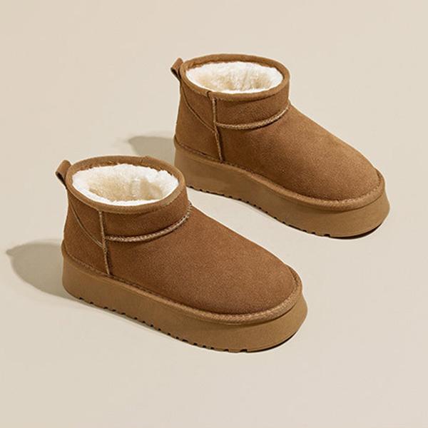 Winter Suede Thick-Sole Snow Boots Fleece-Lined Thickened Cotton Boots Casual Cotton Boots