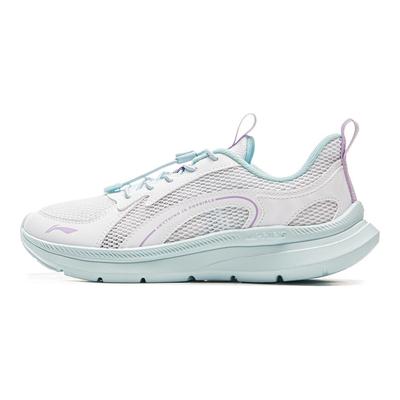 Li Ning Kinder Laufschuhe Bequem Stoßdämpfung Low Top Kinder Sneaker Standard-Weiß Kondensiert-Lila YKFV062-8