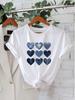 SpringSummer New Arrival Womens Round Neck Heart Print Fashion Summer Cool Short Sleeve Casual TShirt Circle Aesthetic Clothes