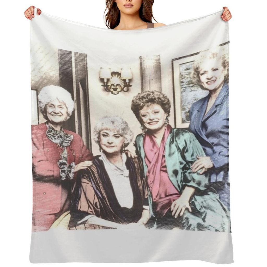 The Golden Girls 80s Vintage Throw Blanket Personalized Gift Blankets For Baby Weighted For Sofa Thin Blankets