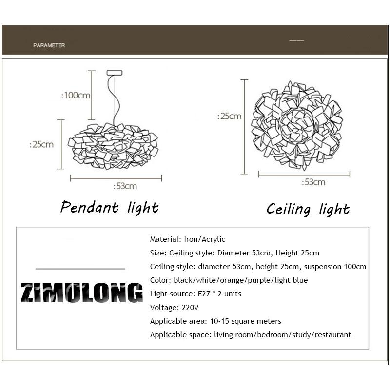 Modern Nordic LED Pendant Light Home Decoration Ceiling Lighting Fixtures Living Room Hanging Light  Lighting for Living Room