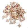 Balení 100 kusů dřevěných výřezů Tvar puzzle Ozdoby pro