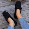 Lucyever 2024 Winter Slip On Thick Plush Flats Shoes for Women Comfort Warm Casual Shoes Woman Solid Color Soft Sole Loafers