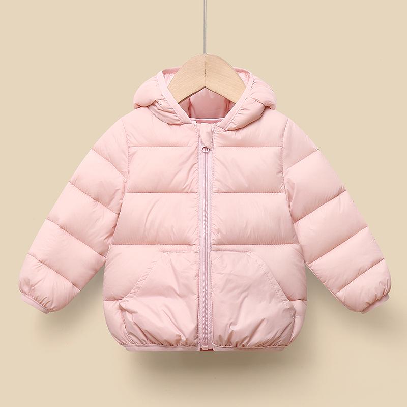Baby Toddler Lightweight Hooded Cotton Down Jacket - Warm Autumn/Winter Coat
