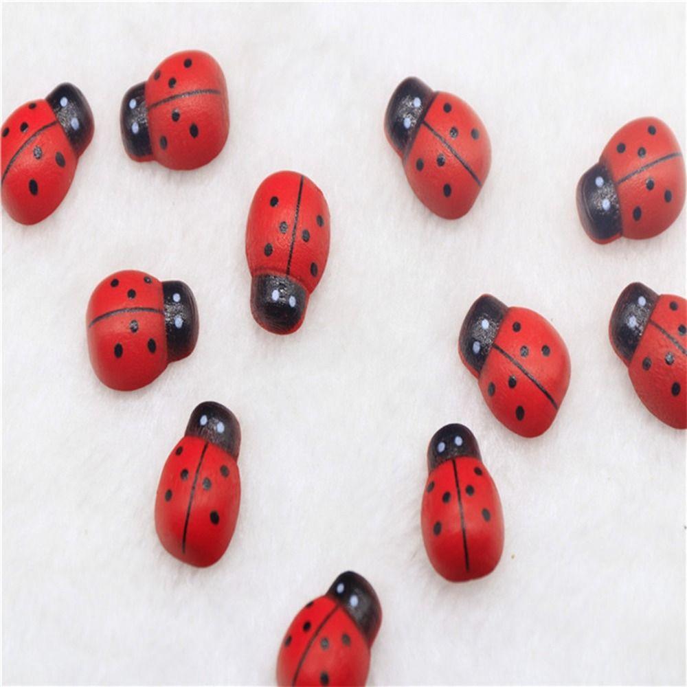 5pcs Handmade Resin Ladybug DIY Ladybug Miniatures Cartoon   Phone Case Patch