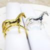 12Pcs Horse Napkin Rings Metal Standing Horse Napkin Buckles Reusable Decorative Napkin Holders for Wedding Birthday Home Dinner Parties