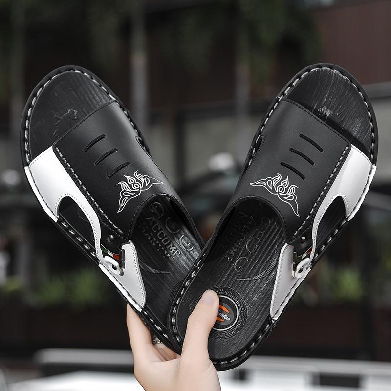 Slippers Men's Tide 2 New Personalized Casual Large Size Outdoor Beach Summer Word for Word