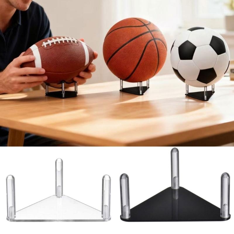 2pcs Shatterproof Acrylic Sports Trophies Display Rack with Nonslip Base Sports Decors Shelf for Collectibles Storage