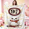 Harry Potter Magical Journey Printed Flannel Blanket Soft Comfortable Fleece Blanket For Living Room Bedroom Study Party Decor Birthday Gift