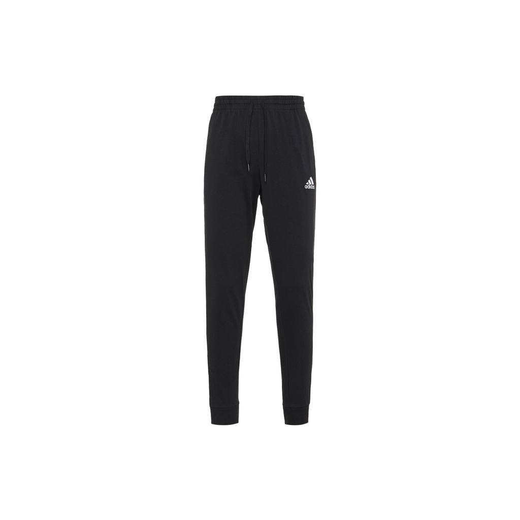 adidas Essentials Single Jersey Tapered Cuff Pants Black Men Streetwear GK9226
