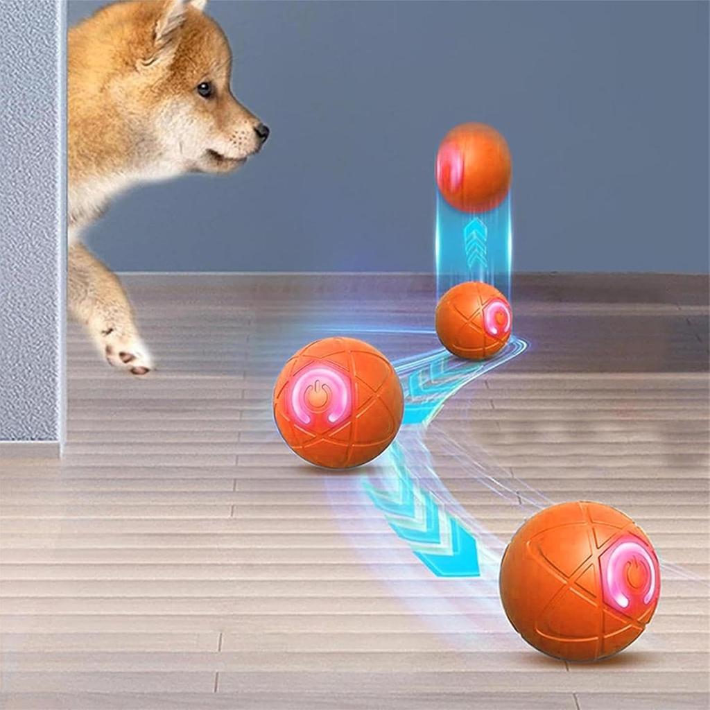 Dog Toy Ball Interactive Rolling Ball Auto Moving Dog Toy Two Modes Rechargeable Automatic Ball Pet Toy