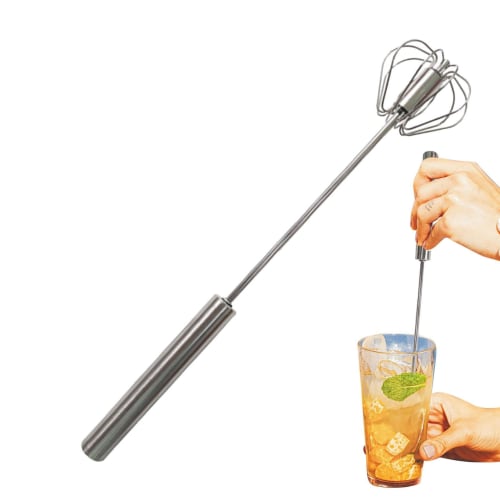 Hand Push Whisk, Multi-Purpose Rotating Whisk Mixer, Durable Egg Beater, Semi-Automatic Kitchen Milk Frother, Kitchen Accessories for Baking, Stirring