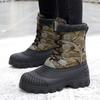 Men's Winter Warm Snow Boots Camouflage Hiking Boots Outdoor knee High Duck Boots Climbing Boots Waterproof  Plus Size
