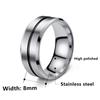 Anello da Uomo in Acciaio Titanio Multicolore Resistente allo Sbiadimento - Misura Standard USA