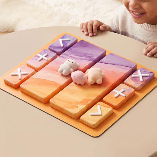 Game Night Essentials Fidget Trading Board Mat, Non-Slip Rubber 18" x 16" Portable with Markers Accept Add Reject for Toys Party Supplies