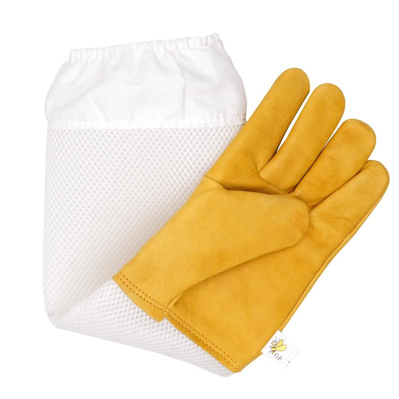 1Pair Beekeeping Gloves Protective Sleeves Breathable Anti Bee Plus Size Sheepskin Long Gloves For Beekeeper Beekeeping Tools
