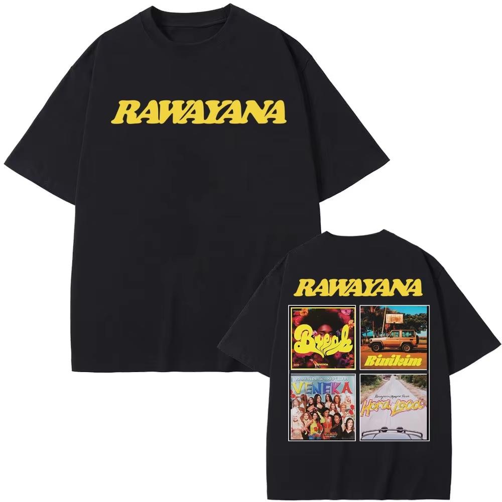 

2026 Band Rawayana Album Tour Cover Tshirts for Men Women Harajuku Hip Hop High Street T Shirt Pure Cotton Comfort Ins S