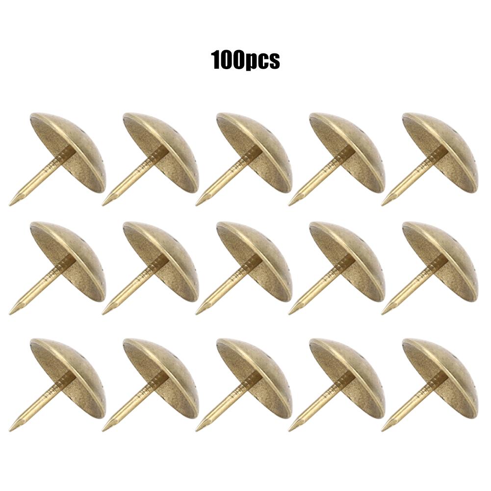 100Pcs Upholstery Nail Cyan Bronze Iron Wooden Box Decorative Furniture Hardware Accessories