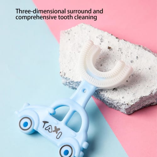 Yulokdwi U-Shaped Silicone Toothbrush, Toddler Toothbrush | Full Mouth Toothbrush with Soft Silicone Bristles, Oral Care for Boys, Girls, Kids, and To