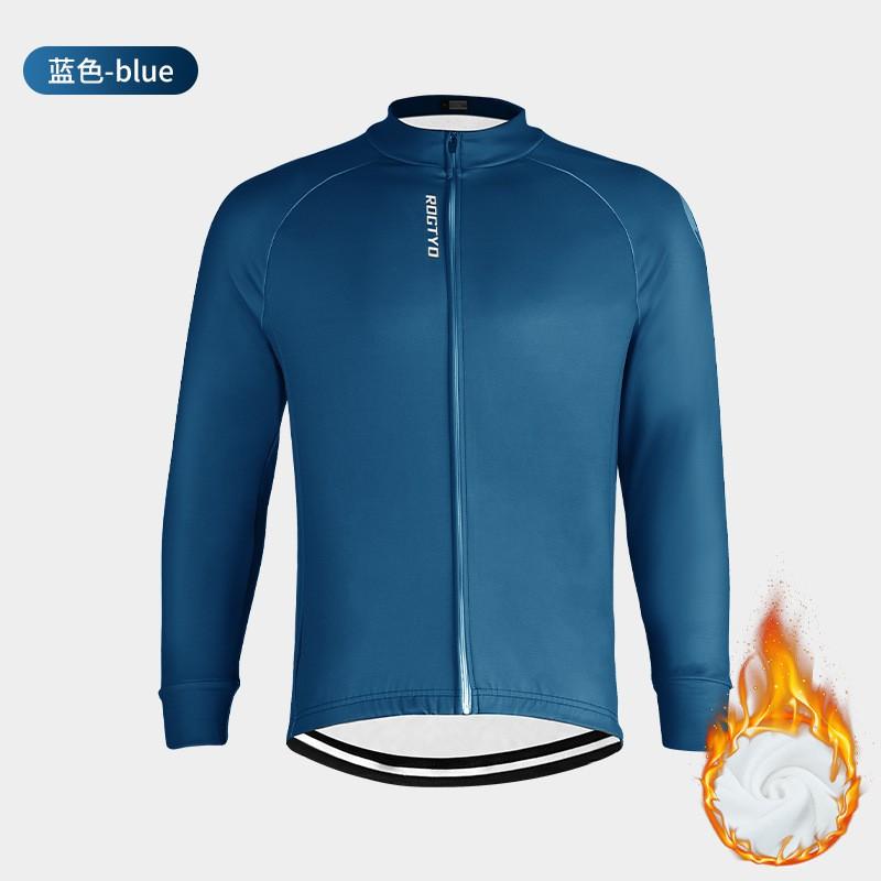Mens Winter Cycling Jersey Thermal Long Sleeve Bike Jacket Mountain Road Outdoor Sports