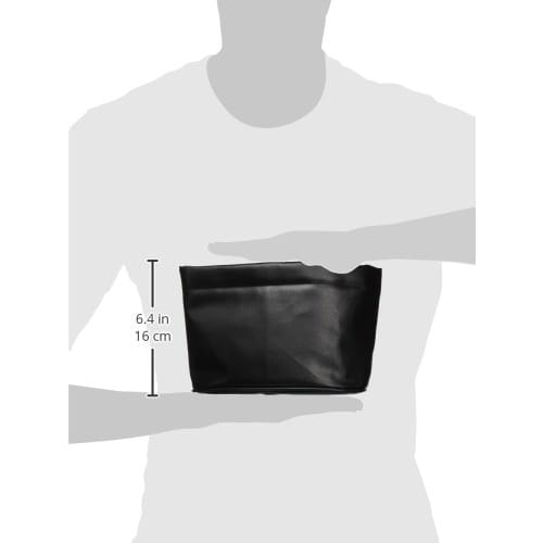 CARMATE Car Trash Can Slim Dust Mini with Weight Genuine Leather Style Black CZ305