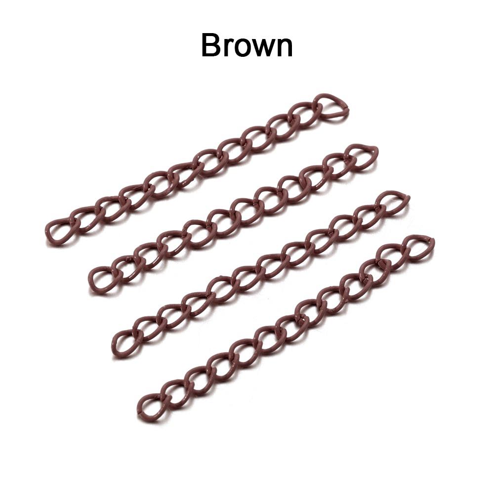 30Pcs/Lot 50mm Colourful Necklace Extension Chain Bulk Bracelet Extended Chains Tail Extender for DIY Jewelry Making Supplies