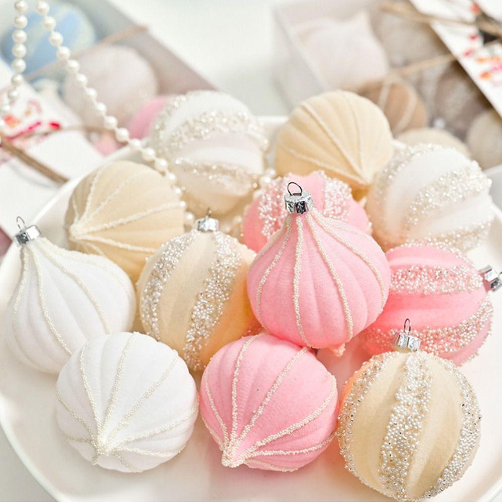 12pcs Irregular Christmas Spheres Pendant 6cm Christmas Tree Ornaments  New Year