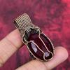 Faceted Kashmir Ruby Pendant Copper Wire Wrapped Pendant Gemstone Handmade Pendant Wonderful Copper Jewelry Gifts for Her Birthstone Pendant