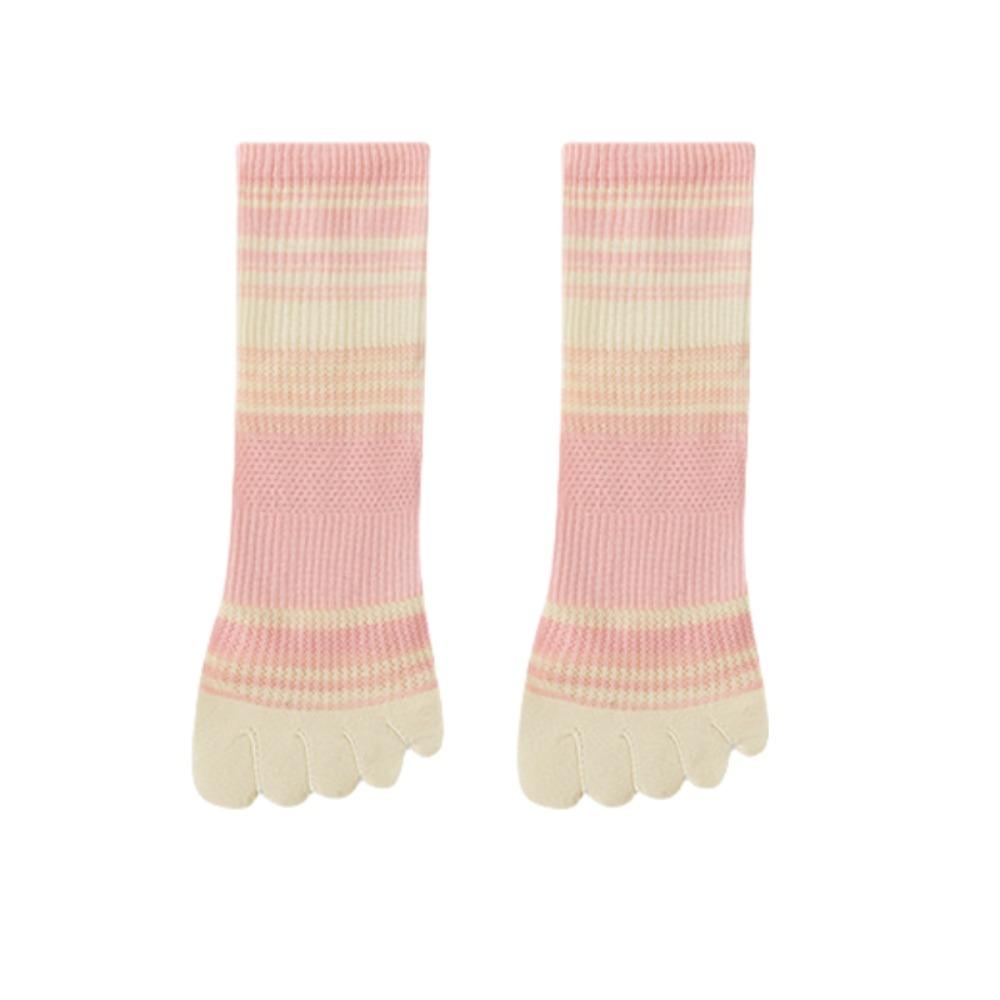 

Breathable Mid-calf Socks Cotton Split Toe Socks Comfortable Five Toe Tube Socks Girl розовый