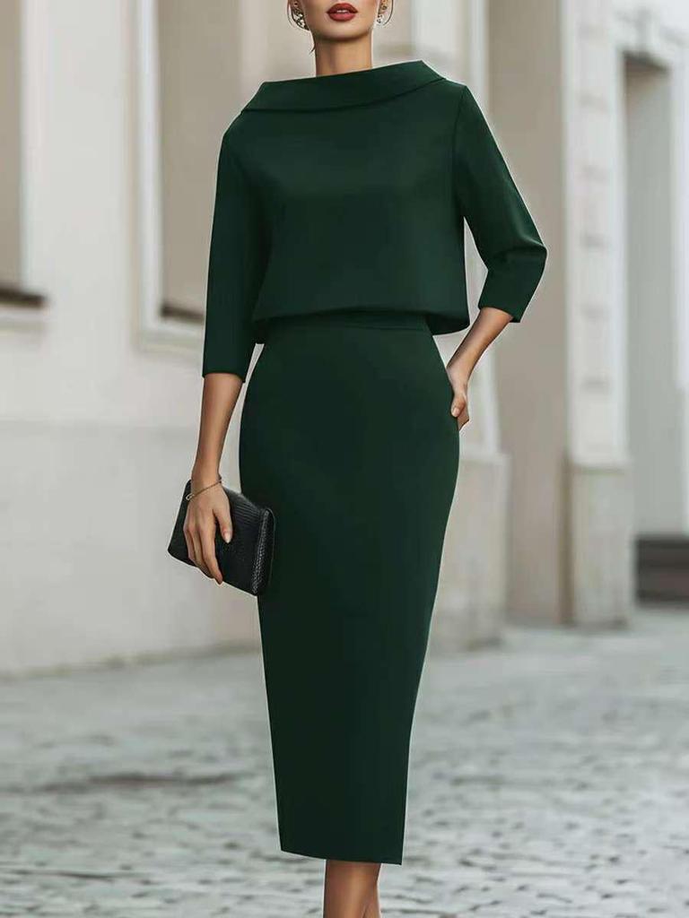 European & American Urban Fashion: 2026 Bodycon Skirt & Top Two-Piece Set