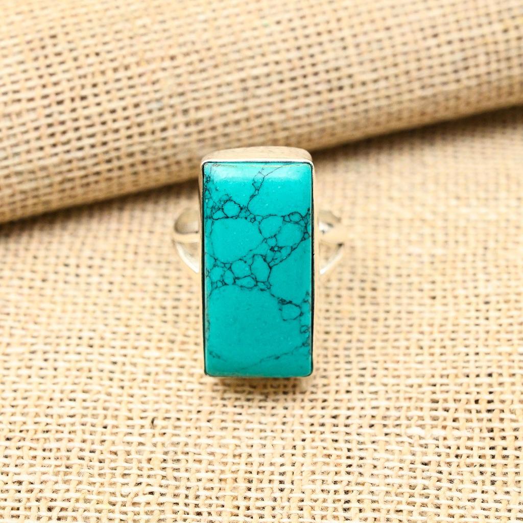 Amazing Santa Rosa Turquoise Gemstone 925 Sterling Silver Handmade Jewelry Ring