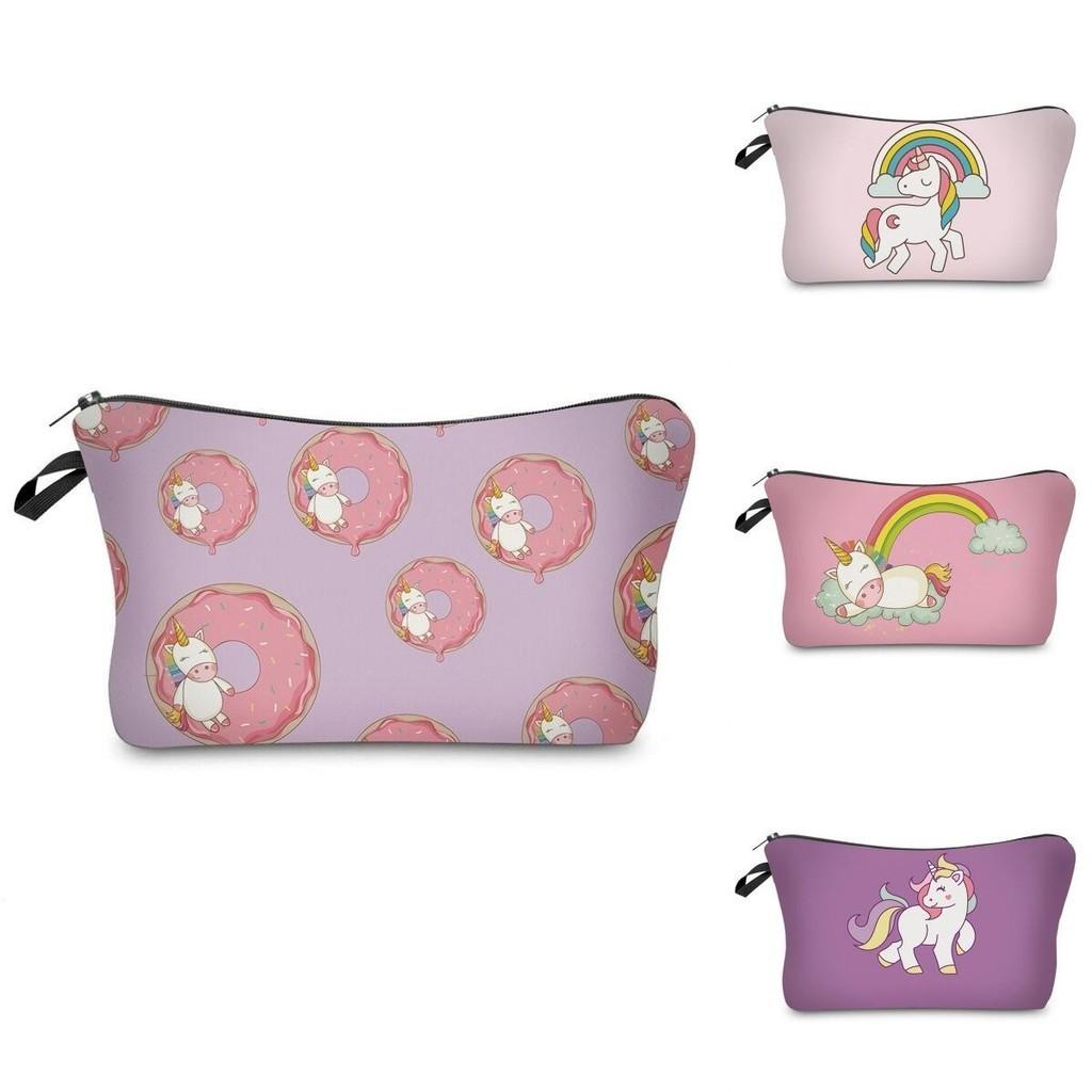 Adorable Unicorn Make Up Bag Emoji Cosmetic Travel Case Ideal For Girls And Ladies