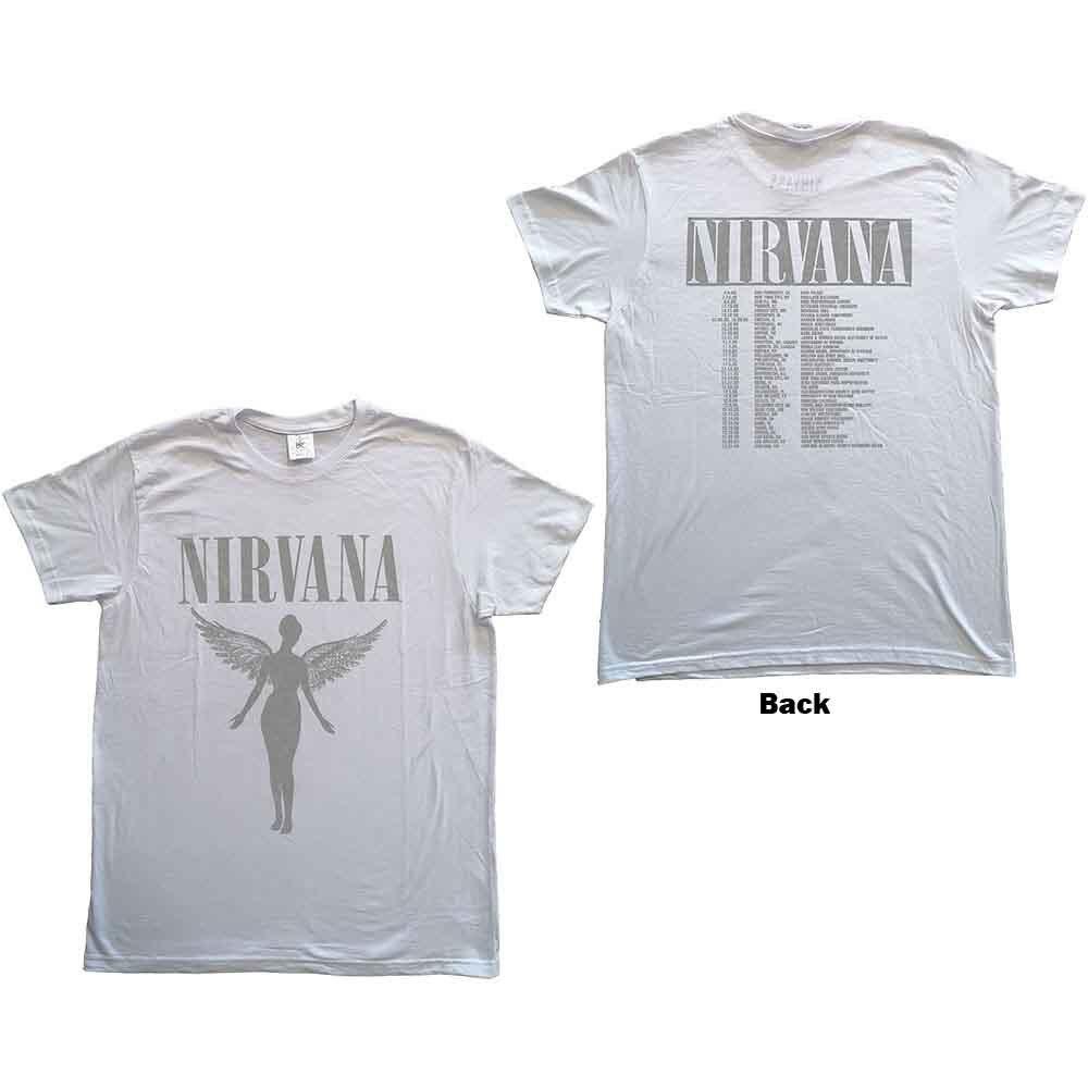 Nirvana In Utero Tour T-Shirt White New S
