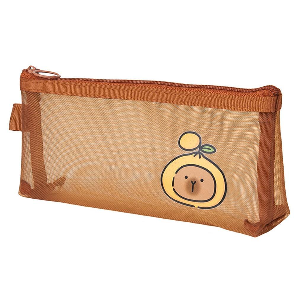 

Mesh Pen Bag Capybara Pencil Case Multi-functional Stationery Organizer Gift 06