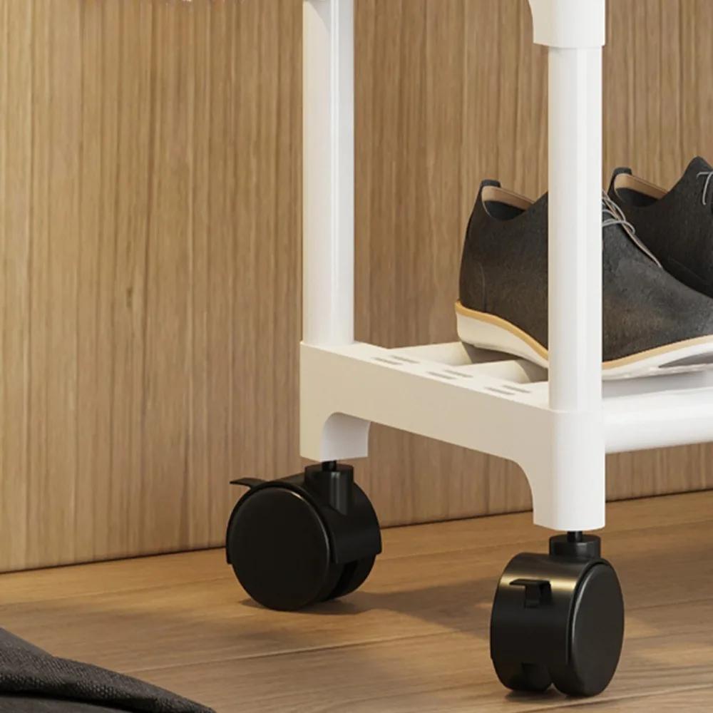 Suport de haine de podea cu bară dublă, umeraș pentru haine, capacitate portantă puternică, dulap simplu cu mai multe etaje, suport de haine mobil