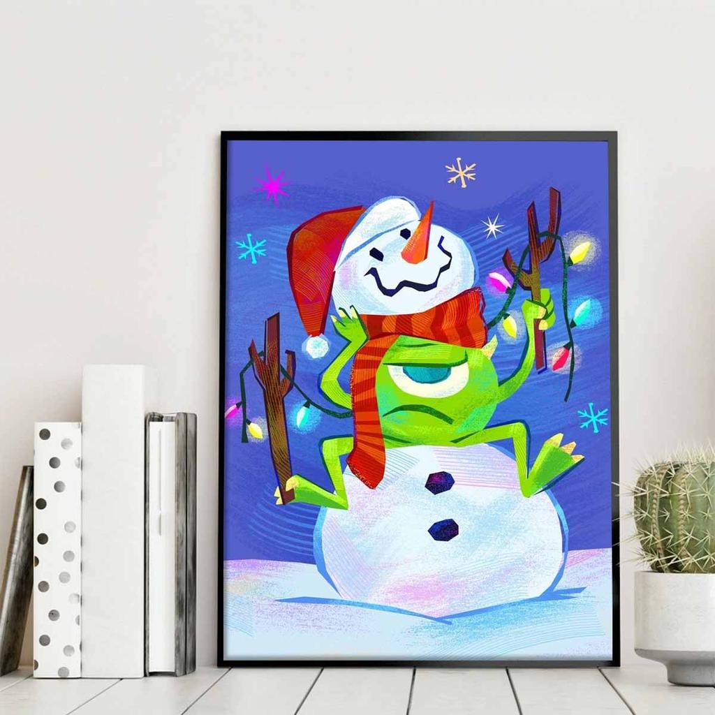 5D Diy Diamond Painting The Snowman and The Big-eyed Boy Full Drill Rhinestones Mosaic Embroidery Handmade Products Home Decor Gift